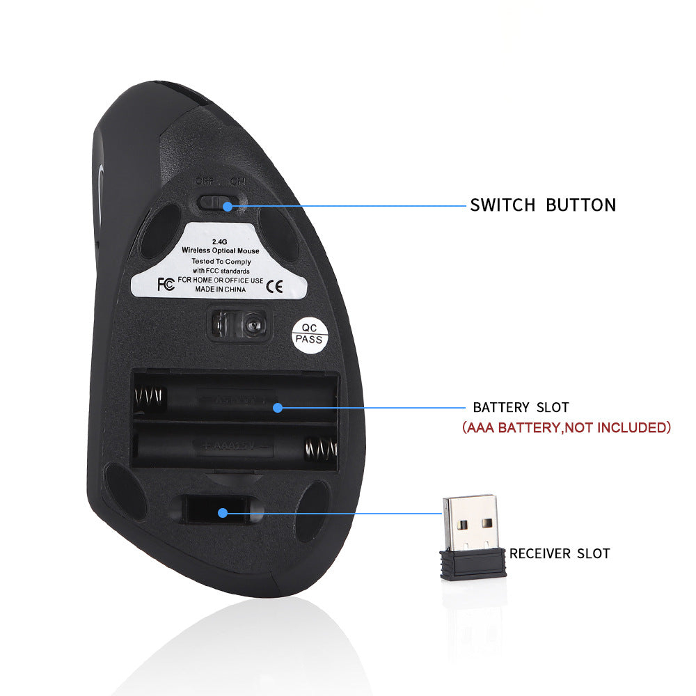 Left Hand Vertical Mouse Wireless Mouse