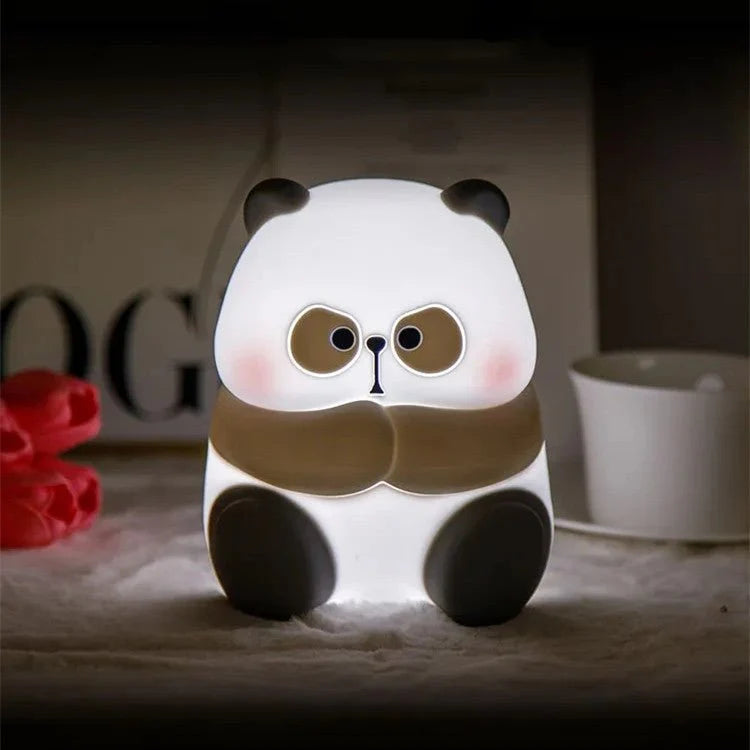 Panda-Shaped Silicone Night Light Lamp Decor