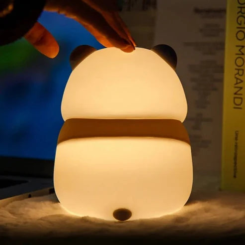 Panda-Shaped Silicone Night Light Lamp Decor