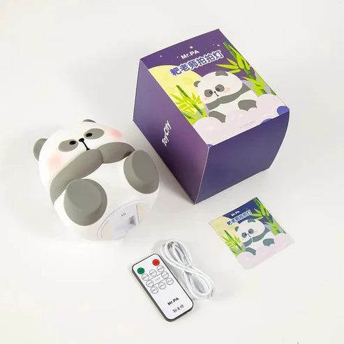 Panda-Shaped Silicone Night Light Lamp Decor