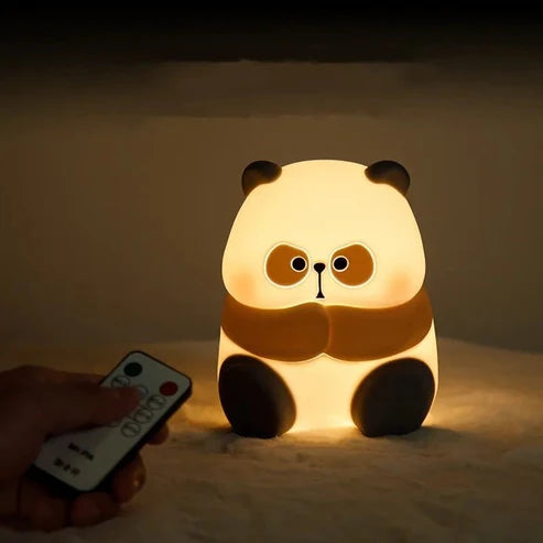 Panda-Shaped Silicone Night Light Lamp Decor