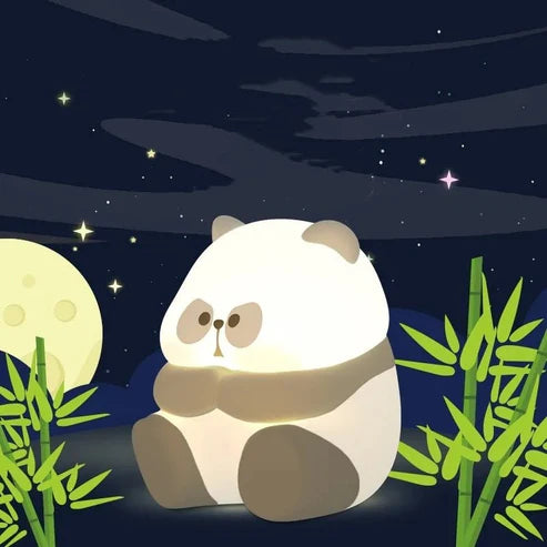 Panda-Shaped Silicone Night Light Lamp Decor