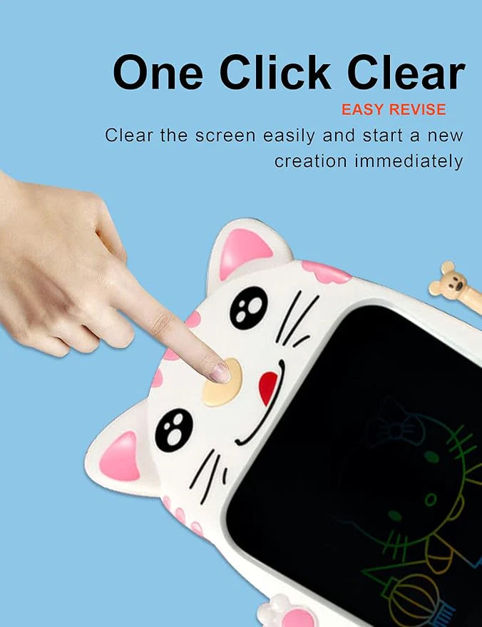 Adorable Cat-Themed Drawing Tablet for Kids