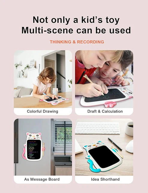 Adorable Cat-Themed Drawing Tablet for Kids