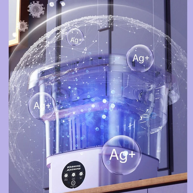 8L Foldable Mini Washing Machine & Dryer