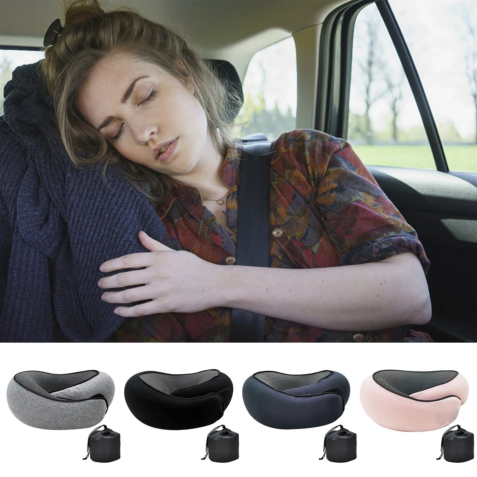 U-Shaped Memory Foam Travel Neck Pillow