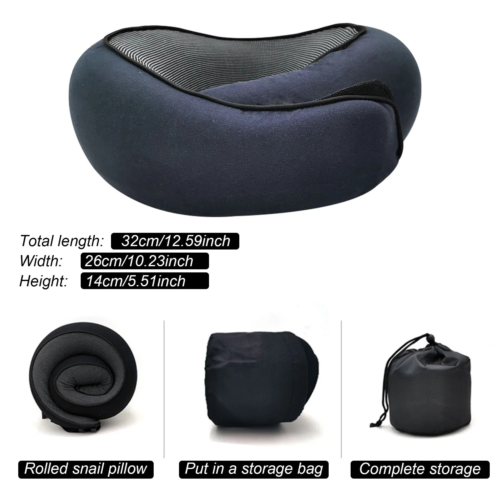 U-Shaped Memory Foam Travel Neck Pillow