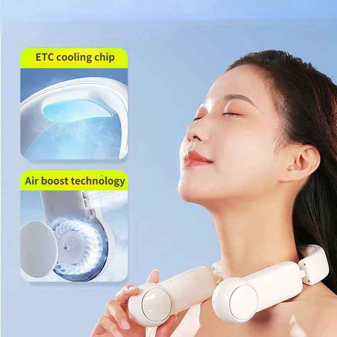 Wearable USB Neck Fan – Bladeless & Portable