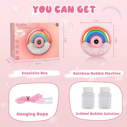 Rainbow Bubble Machine for Kids' Fun