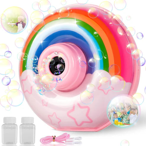 Rainbow Bubble Machine for Kids' Fun