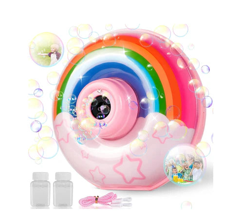 Rainbow Bubble Machine for Kids' Fun