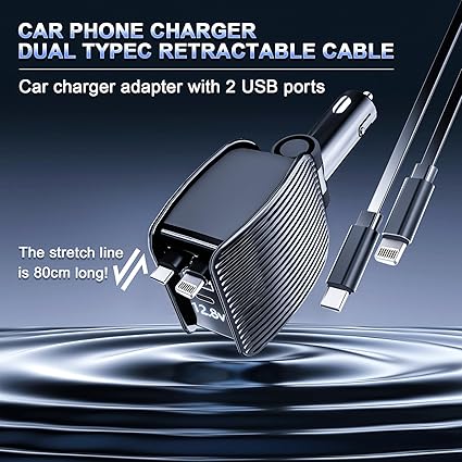 Retractable Fast Charging Cable for Cars