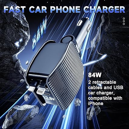 Retractable Fast Charging Cable for Cars