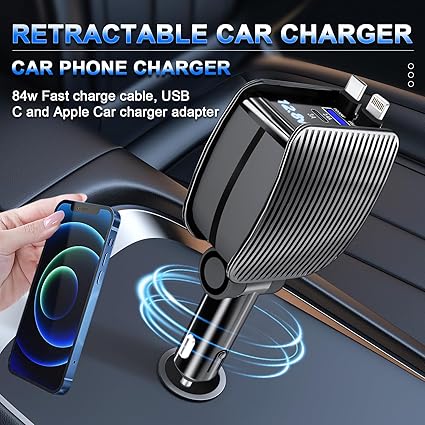 Retractable Fast Charging Cable for Cars